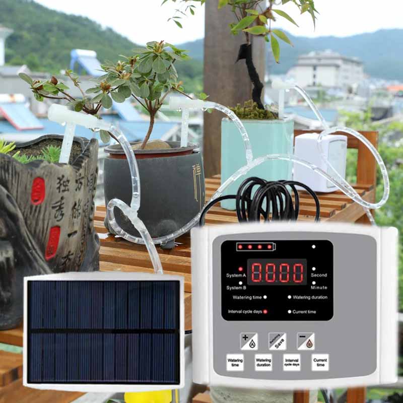 Smart Garden Water Timer - Automatic Solar Energy Drip Irrigation Device