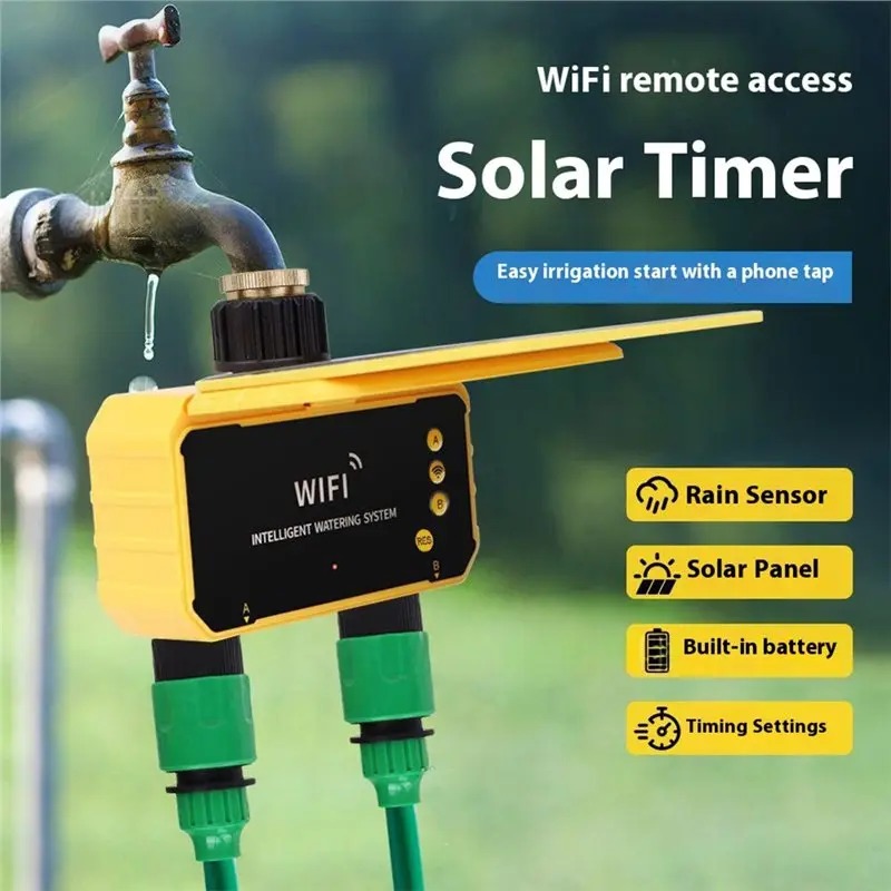 1/2 Outlets WIFI Solar Irrigat - Smart Garden Water Timer 评论和价格