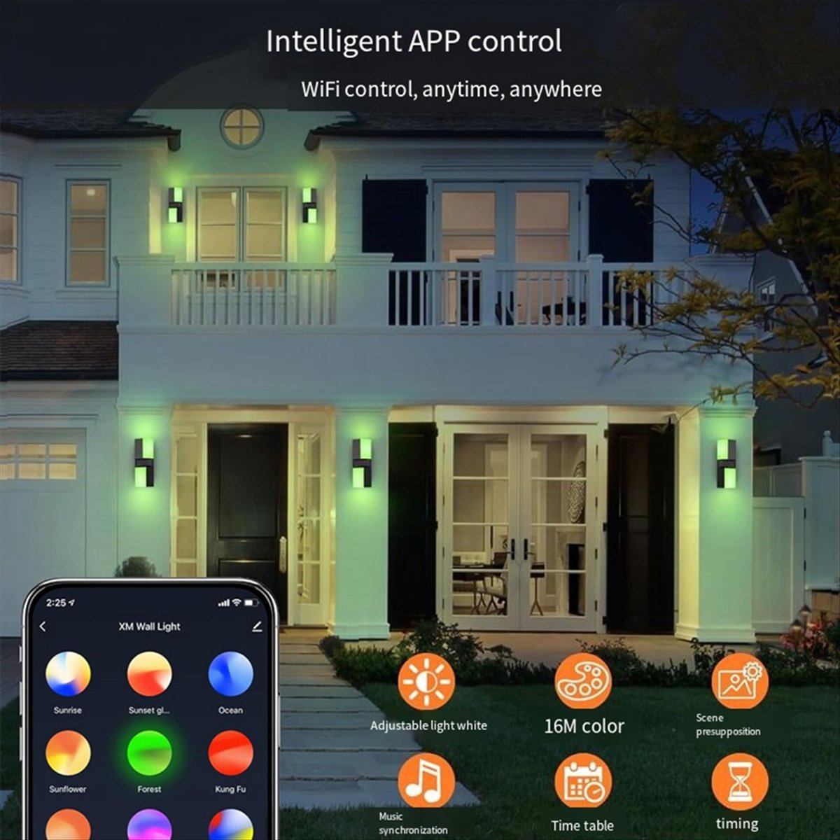AA19 LED Wall Light Dual Head  - Smart Garden Fence 评论和价格