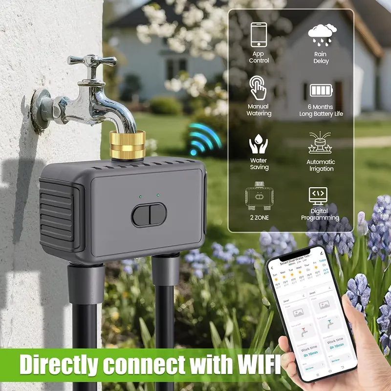 WAP01 WiFi APP Control Dual Ho - Smart Garden Water Timer 评论和价格