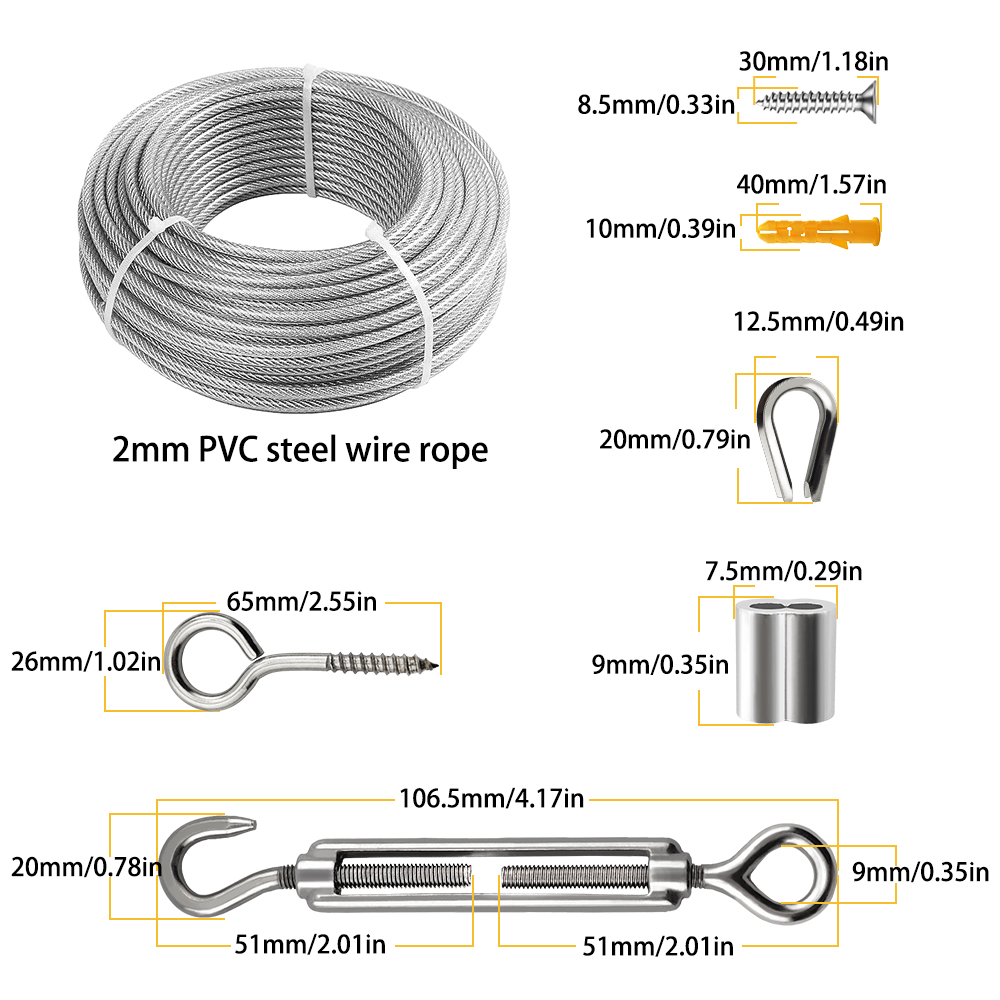 10-25M Steel Wire Rope Stainle - Smart Garden Fence 评论和价格