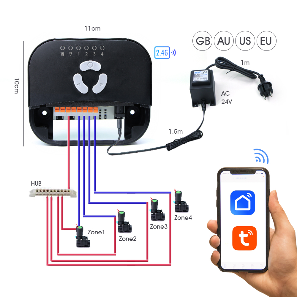 Garden Hose Solenoid Valve Con - Smart Garden Water Timer 评论和价格